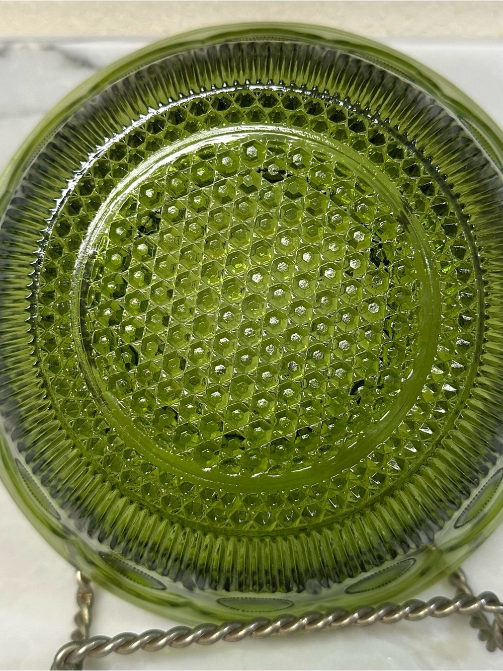 avocado green glassware collection produced by Bartlett-Collins in the mid-1960s - Picture 8 of 10